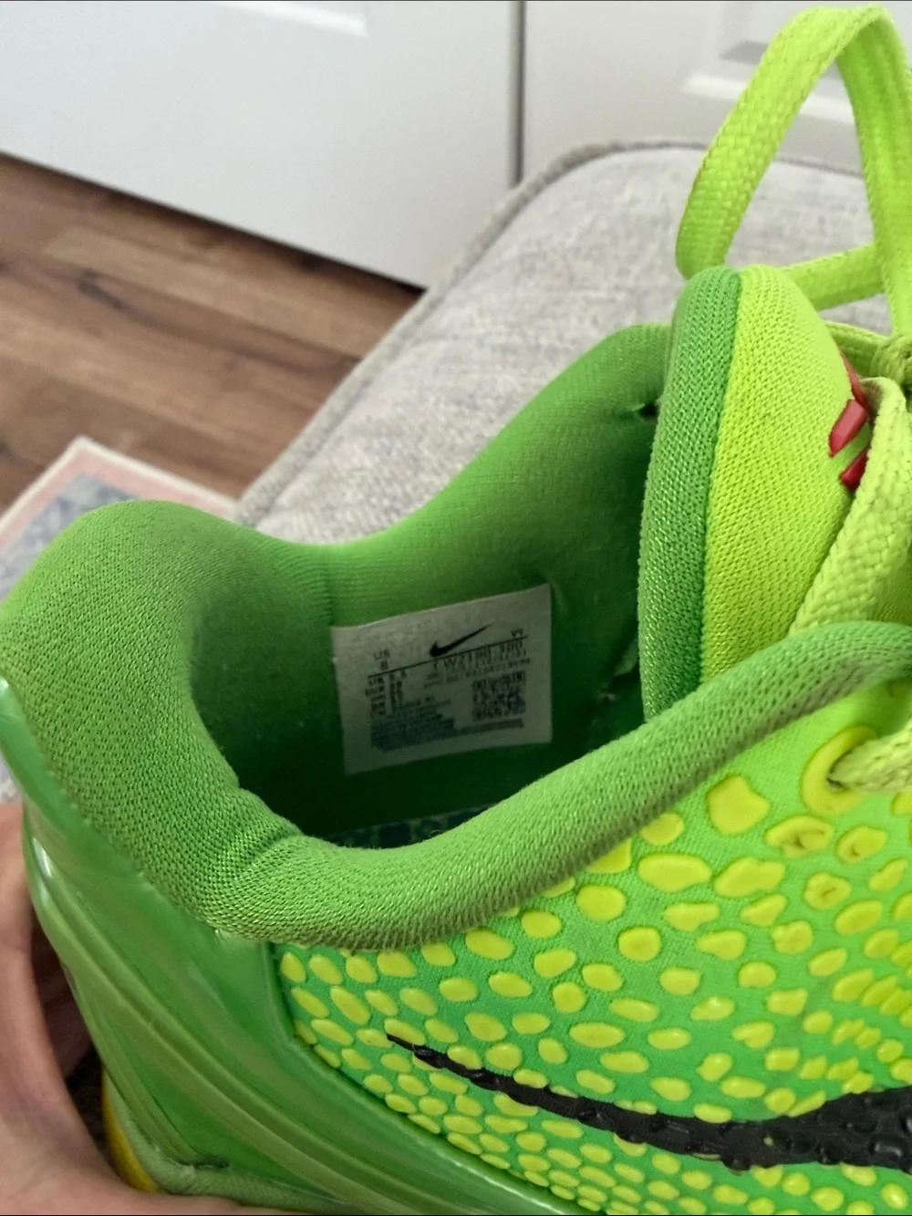Nike Neon Green Basketball Sneakers with Black Swoosh